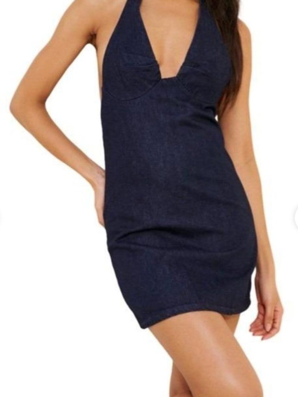 Free people halter MINI  Navy Blue dress